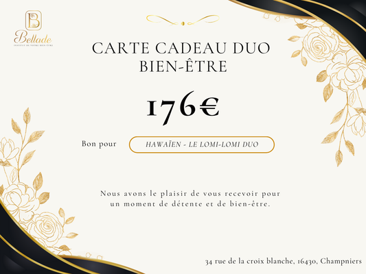 Carte cadeau - Le modelage HAWAÏEN - LE LOMI-LOMI DUO
