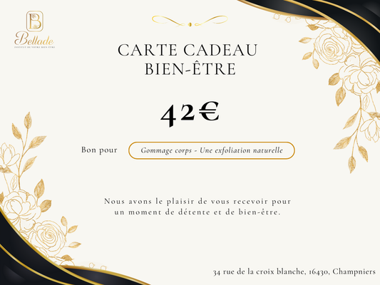Carte cadeau - Gommage corps - Une exfoliation naturelle