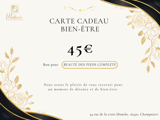 Carte cadeau - BEAUTÉ DES PIEDS COMPLÈTE