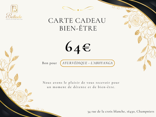 Carte cadeau -  Le modelage AYURVÉDIQUE - L’ABHYANGA